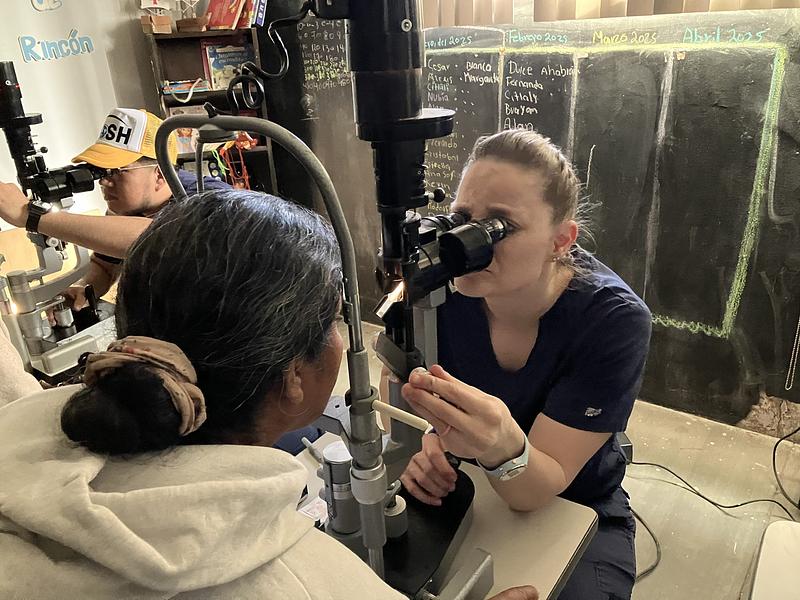 Slit lamp examination